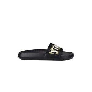 Versace Black Rubber Slides - NWT